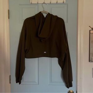 Alo Cropped Double Take Hoodie in S size